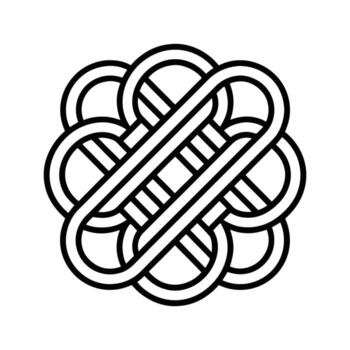 Interlocking Abstract Geometric Pattern knot vector