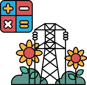 el dibujo tiene un matemático tema con el números 8 vector