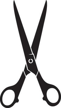 Silhouette of open scissors on a background cutting tool vector