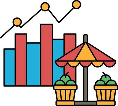 un grafico es mostrado con un línea ese es yendo arriba y a el Derecha vector
