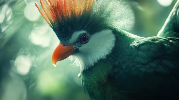 Close-up portrait of a colorful bird photo