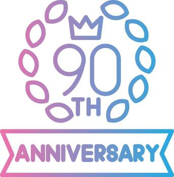 90Th Gradient Frame Object vector