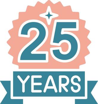 25 Vivid Digital Badge vector