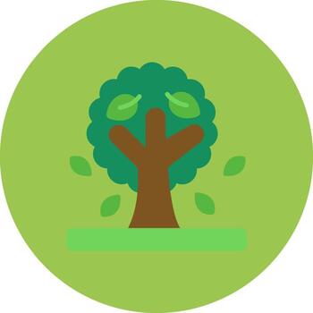 Tree Polished Outline Token vector