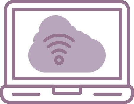 Cloud Computing Subtle Visual Piece vector