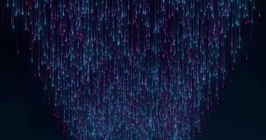 digital lluvia lazo vertical partícula corriente en azul y rosado video