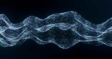 particella onda ciclo continuo astratto multicolore flusso animazione video