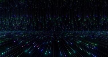 neural fluir lazo resumen datos corriente con brillante partículas video