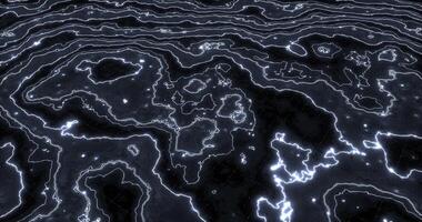 gloeiend topografisch rooster lus futuristische sci-fi terrein achtergrond video