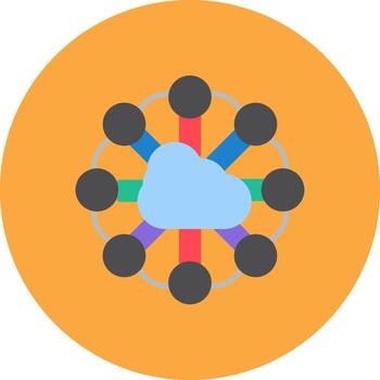 Cloud Computing Bold Sketch Symbol vector