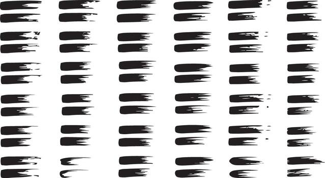 Dynamic Brush Stroke Set for Artistic Expression vector