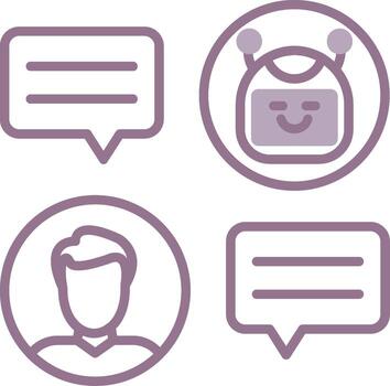 conversacion inteligente web objeto vector