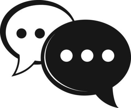 Speech Bubbles Icon for Communication and Conversation Design vector