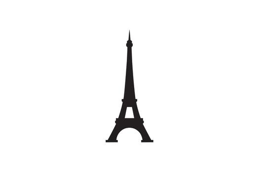Eiffel Tower Silhouette Design Paris Eiffel Tower Black Silhouette vector