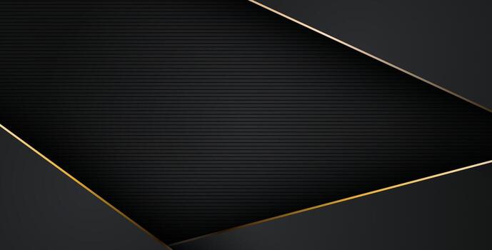 luxurious abstract black gray gold line overlap layers background.. vector