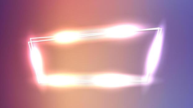 Colorful glowing abstract frame vector