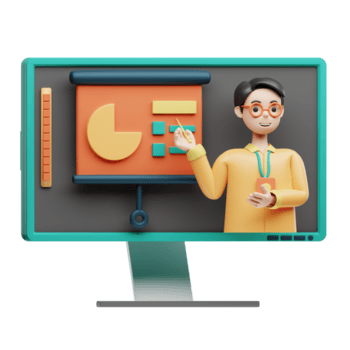 un hombre es en pie en frente de un computadora pantalla con un gráfico en eso png