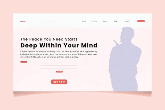 aterrizaje página concepto con señalando y un motivacional texto web modelo diseño vector
