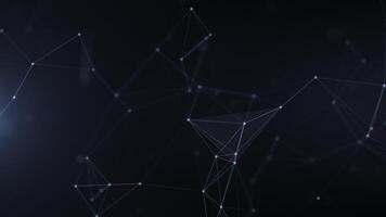 digital futurista antecedentes presentando entrelazados líneas, puntos, y triangulos, digital tecnologías, grande datos, y alta velocidad Internet visualizaciones. un sin costura, bucle resumen antecedentes video