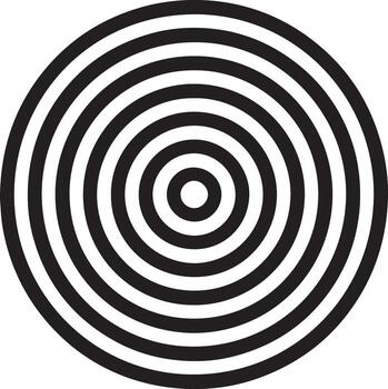 Concentric black and circles creating a hypnotic optical illusion pattern vector