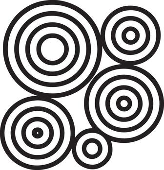 Concentric circles abstract pattern art vector