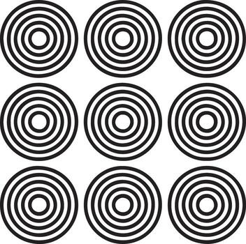 concéntrico círculos modelo cuadrícula vector