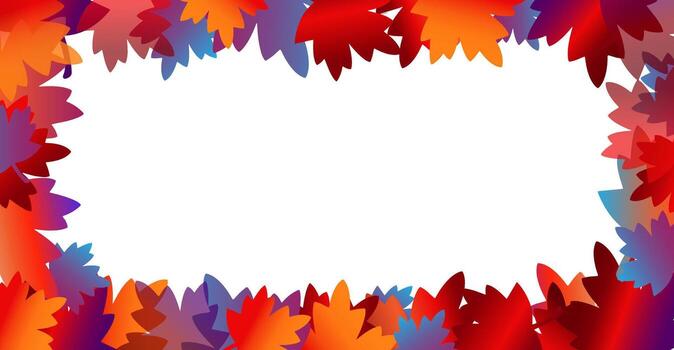 Autumn copy space background. Banner design background with falling red autumn leaves. vector