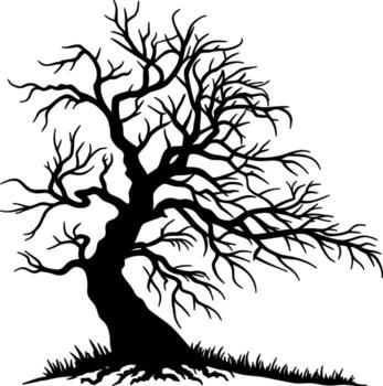 A tree with no leaves on a white background vector