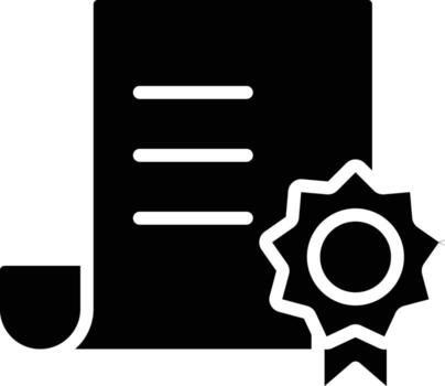 icon with a ribbon indicates an award, recognition, or validation of the contents of the document as evidence of a recognized achievement or qualification. vector