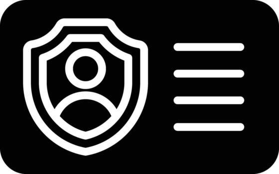 Icon in identity protection in digital security software and systems related to user management vector
