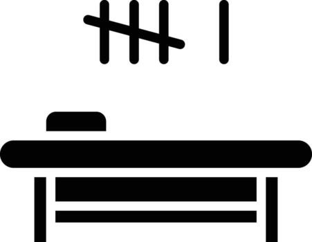 Icon of the condition of being in prison or detention, an iconic method used by prisoners to count the days that have passed vector
