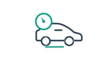 velocità icona animazione. animato icona relazionato per auto velocità. linea animato icona stile. trasparente sfondo video