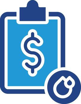 icono para documentos o datos relacionado a costos y ganancias en el energía industria a espectáculo estadístico datos acerca de combustible precios o energía costos en visual forma. vector