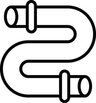 Icon indicating a path, route, or journey used to flow fluids or gases can symbolize a continuous. vector