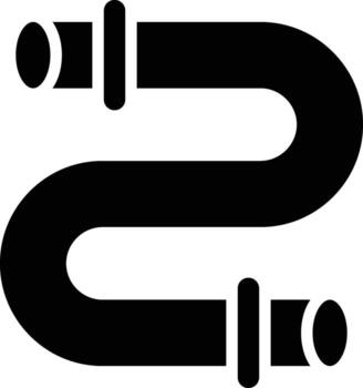 Icon indicating a path, route, or journey used to flow fluids or gases can symbolize a continuous vector