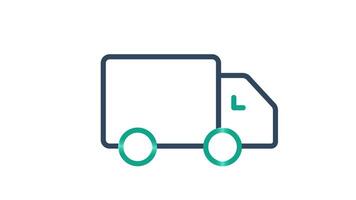 Entrega ícone animação. animado ícone relacionado para Entrega rápido. adequado para do utilizador interface, providenciar visual comentários e mais. linha animado ícone estilo. transparente fundo video