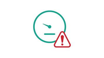 hastighet begränsa ikon animation. animerad ikon relaterad till fart. linje animerad ikon stil. transparent bakgrund video