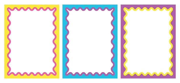 Design template frame zigzag unique vector