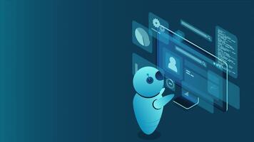 isométrico seo análise animação. procurar motor otimização análise conceito. digital tecnologia local na rede Internet. isométrico tecnologia. 4k animado dentro isométrico estilo. video