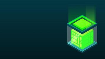 isometrisk databas animation. isometrisk trogen server. stor data isometrisk. moln datoranvändning och fil moln lagring. isometrisk teknologi. 4k animerad i isometrisk stil. video