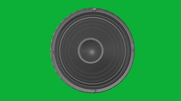 realistisk 3d högtalare roterande sömlöst på svart bakgrund audio Utrustning animering slinga för musik, ljud, och rörelse grafik design video