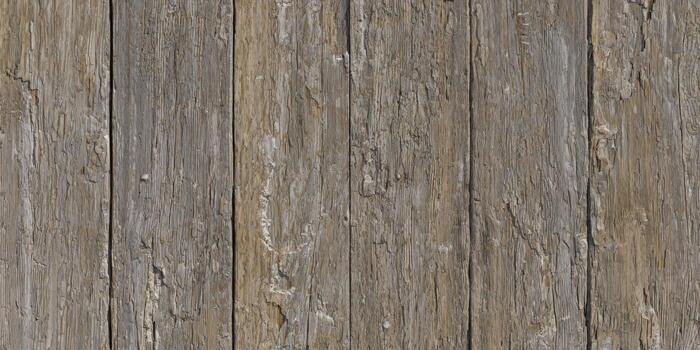 Seamless texture of rustic weathered wooden planks with cracks, scratches, knots, peeling paint and natural grain, photorealistic high detail, perfect for backgrounds and design. photo