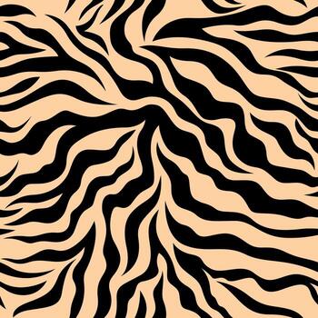 Seamless Zebra Pattern on Beige Background vector