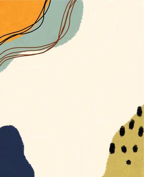 resumen composición con orgánico formas y líneas vector