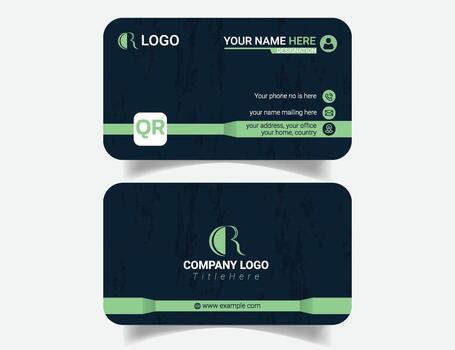 Minimalistic Unique Business Card Template WithTexture Elements vector