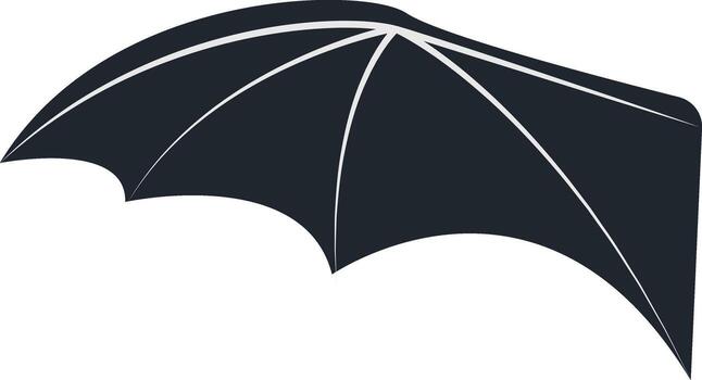 silueta de elegante murciélago ala con sencillo modelo vector