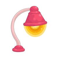 Illustration of a Pink Bedside Lamp vector