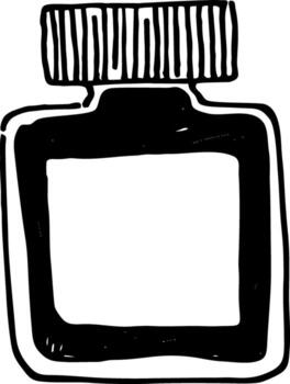 pequeño cuadrado retro botella con un cuadrado etiqueta vector