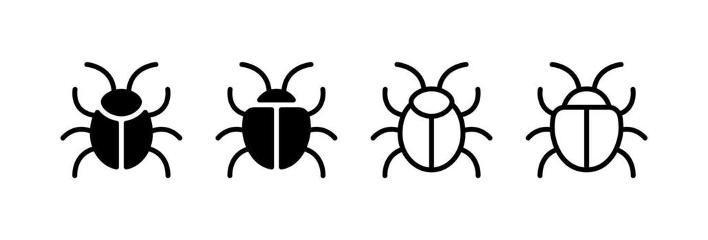 Simple bug icon isolated on white background. vector
