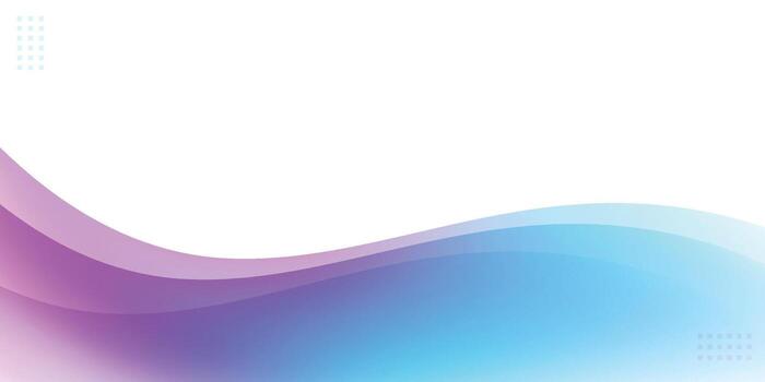 Modern gradient wave background in purple and blue tones with smooth flow design vector